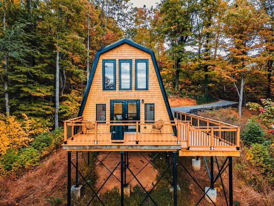 Secluded Mtn View New! 10 Mins To Gatlinburg Or Park Villa Exterior foto
